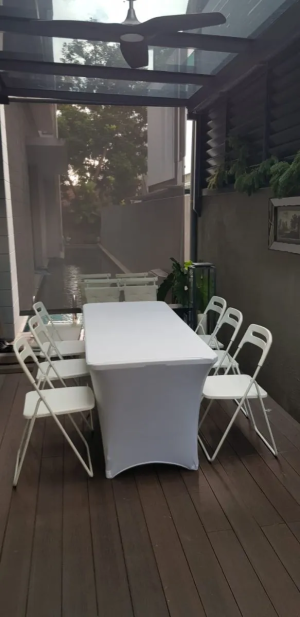 4ft Spandex Table (White)