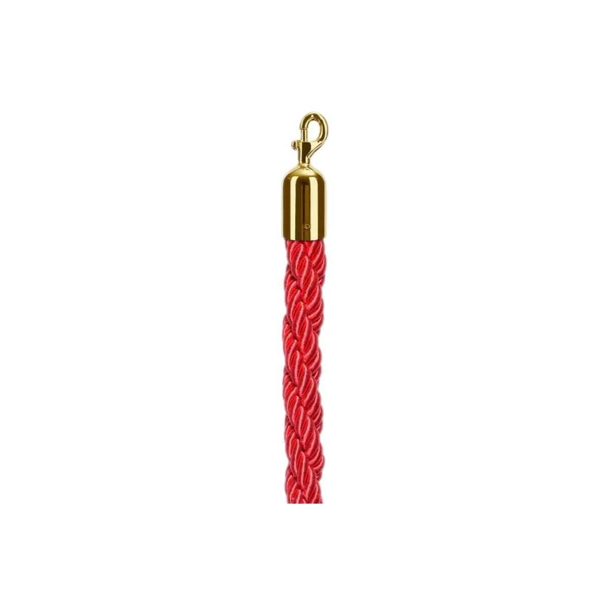 Red Rope Ball Top Queue Pole-1