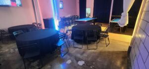 5ft round table black cloth