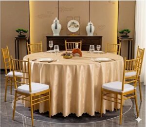 5ft round table champagne gold5