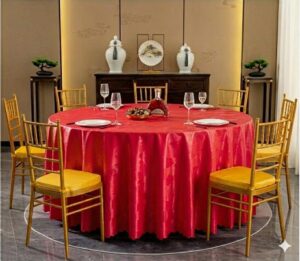5ft round table red7
