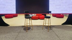 Black bel bar stool