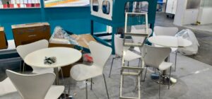 Hulett chair and magazine rack
