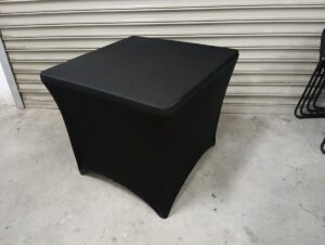 3ft Square Table with Spandex (Black)